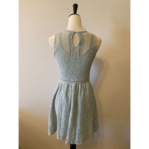 Women's Maurices Light‎ Mint Green Sleeveless Dress with Lace Size 5/6 - Picture 4 of 14